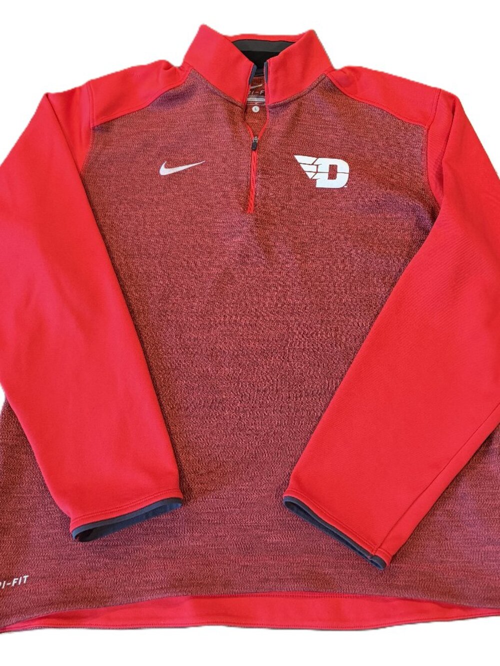 Nike Men's Dri-FIT University of Dayton Coaches Half Zip Top Red Large